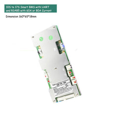10S 12S 13S 14S 15S 16S 17S Li ion or Lifepo4 smart Bluetooth BMS with 40A 60A 80A constant current for 36v 48v 60v battery pack