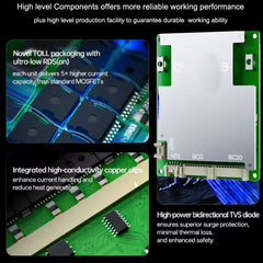 8S 10S 11S 12S 13S 14S 15S 16S 17S 18S 19S 20S 72V li ion or lifepo4 smart Bluetooth BMS for 24V 36V 48V 60V 72V battery with 40A 50A 60A constant current