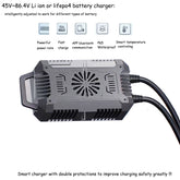 13S 14S 15S 16S 17S 18S 20S 24S Li Ion Or Lifepo4 Battery Smart Charger For 48V 60V 72V Or 45 To 86.4V Lithium Battery Charger