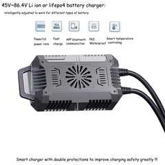 13S 14S 15S 16S 17S 18S 20S 24S Li Ion Or Lifepo4 Battery Smart Charger For 48V 60V 72V Or 45 To 86.4V Lithium Battery Charger