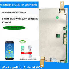 4S 200A BMS Lifepo4 Battery 3S 12V Li-Ion Battery Smart Balance Protection Board With Bluetooth Uart