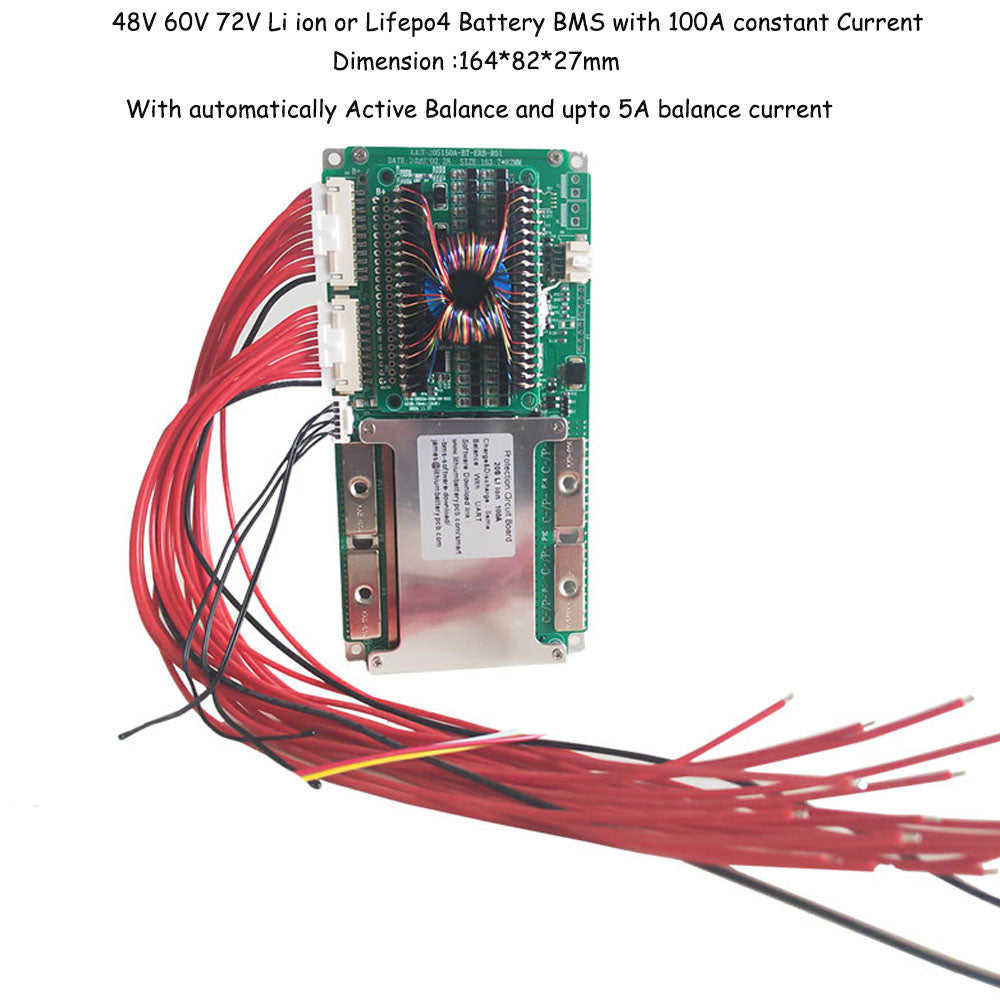 smart  active balancer BMS and Active balance bms for 36V 48V 60V 72V Li ion or Lifepo4 battery active balance bms with 5A equalization current