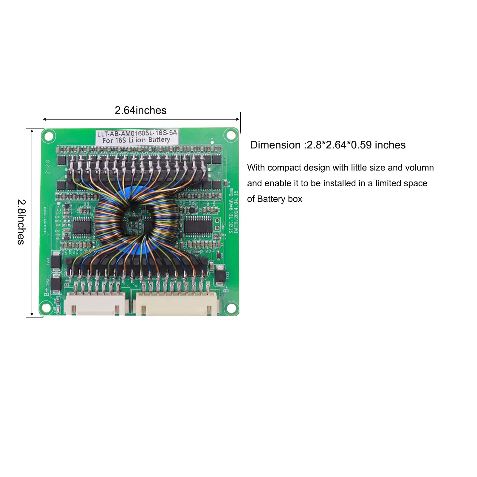 Li ion or Lifepo4 Battery Active Balancer module with 5A to 10A Constant balance current for 12V 24V 36V 48V 60V 72V Li ion or Lifepo4 active balancer with 5A Balance current - 4S Lifepop4 BMS 100A with 5A Balance