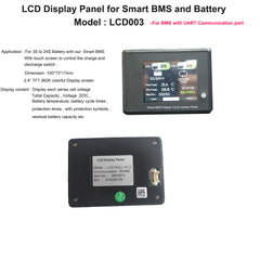 LCD display Panel of smart BMS with UART and RS485 for smart BMS 12V 24V 36V 48V 60V 72V battery