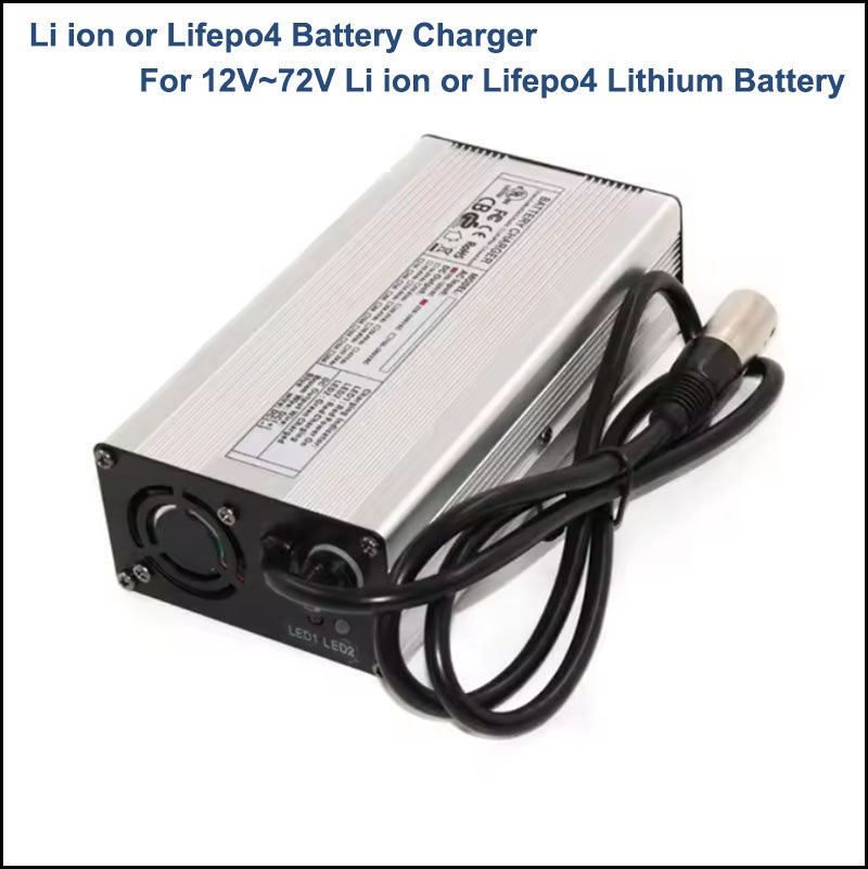 200W 3S 4S 5S 6S 7S 8S 9S 10S 11S 12S 13S 14S 15S 16S17S 18S 19S 20S Li ion or Lifepo4 Battery charger 48V 60V 12V 24V 36V