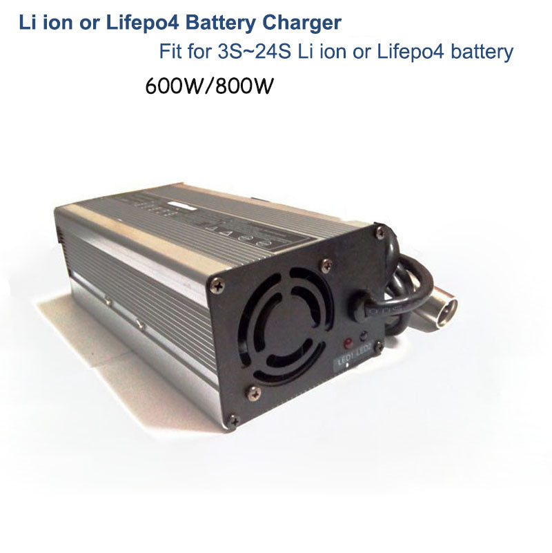 600W or 800W Li ion or Lifepo4 Battery charger 12.6V 16.8V 14.6V 14.5V with 25A current 25.2V 29.4V 29.2V at 18A current 42V 43.8V 13A 60V 72V Charger