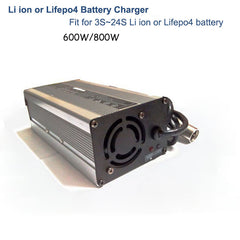 600W or 800W Li ion or Lifepo4 Battery charger 12.6V 16.8V 14.6V 14.5V with 25A current 25.2V 29.4V 29.2V at 18A current 42V 43.8V 13A 60V 72V Charger